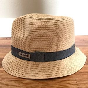 Earthchild Woven Paper Fedora Hat Small